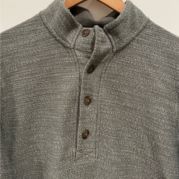 Marine Layer heathered gray Clayton pullover L coastal nautical y2k b23 - Picture 7 of 11